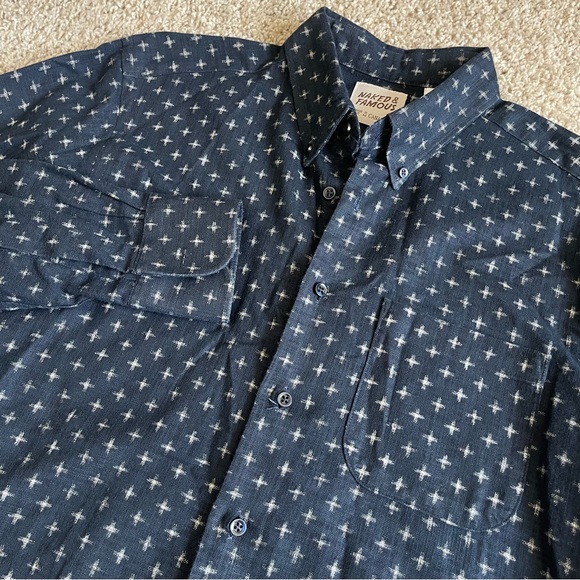 Naked & Famous Button Down Long Sleeve Pocket Shirt - Picture 1 of 9